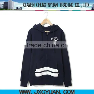 2013 Blue Mens Hoody Coats With Custom Printing and Pocket Made in China thumbnail-1