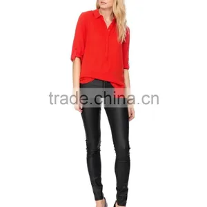 Relaxed Fit Classic Shirt Colloar Ladies Office Shirt Elegant Office Clothing thumbnail-5
