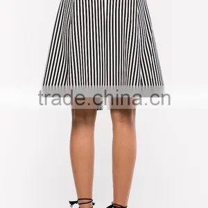China Wholesale High Rise Directional Stripe Midi Skirt Women Fashion Skirt 2016 thumbnail-5