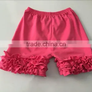 Wholesale Kids Clothing Boutique Baby Girls Ruffle Cotton Shorts thumbnail-1