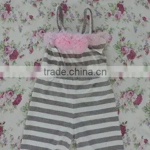 Hot Sale Romper Baby Girls Clothing Fashion Sleeveless Cherven Stripes Cotton Tops Romper 2016 Summer Vacation Kids thumbnail-2