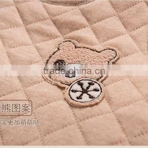 Winter Warm Soft Baby Rompers Sleeveless Natural Colored Cotton Unisex Babysuit thumbnail-5
