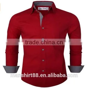 2016 New Wholesale Classic Slim Fit Plaid Custom Mens Casual Dress Shirts thumbnail-4