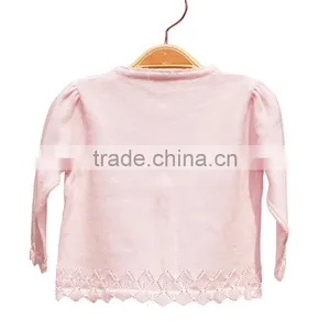Wholesale O Neck With Pointelle Knitted Girls Cardigan thumbnail-2