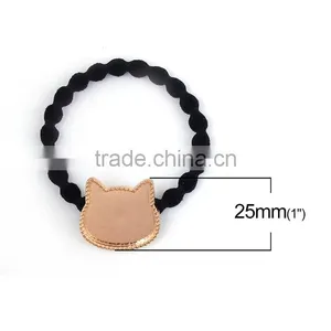 Zinc Based Alloy DIY Resin Mold For Jewelry Making Hair Ties Cat Animal Gold Plated & Black thumbnail-2