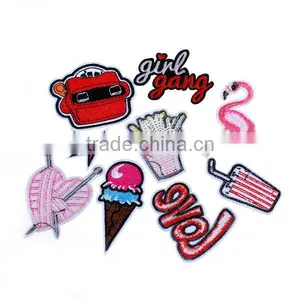Fabric Iron On Patches At Random Heart Food Iron-On Patch thumbnail-2