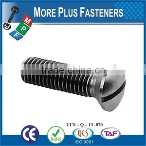 Made in Taiwan Brass Stainless Steel Carbon Steel Slotted Raised Countersunk Head Machine Screw DIN 964 thumbnail-6
