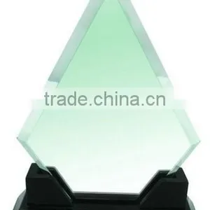 High Quality Mounted On a Wooden Base Glass Trophy Designs for Wooden Base For Trophy JKC-0005 thumbnail-1