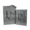 210g DC Dark Gret Paper Carrier Bag, Custom Printed Bag With Ribbon Handle,1c+1c Printing thumbnail-1