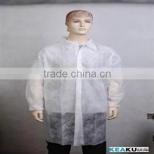 Disposable PP Lab Coat With Buttons thumbnail-1