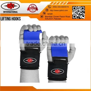 Weight Lifting Training Hooks Bar Grips Grippers Straps Gloves Wrist Support thumbnail-4