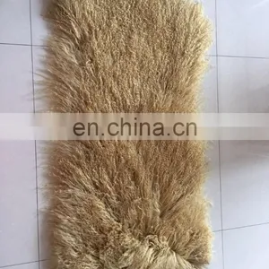 Wholesale Long Hairs Mongolian Lamb Fur Plate Real Tibetan Lamb Fur Plate thumbnail-3