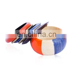 Multi Color Fashion Metal & Resin Bangle Set for Girls thumbnail-1