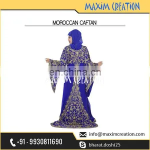 Bridal Party Wear Elegant Moroccan Khaleeji Thobe Dress For Women thumbnail-4