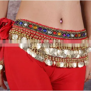 Cheap 248 and 338 Coins Belly Dance Silver Coins Hip Scarf Y-2035# thumbnail-3