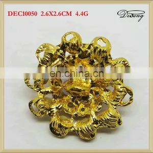 DEC10050 Gold Crystal Button Shirt Buttons Garment Accessory Round Crystal Buttons Wholesales thumbnail-2