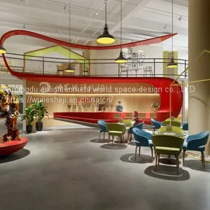 Office Space Decoration Design, General Manager Office Design, Public Space Design, Office, Conference Room, Boss's Office Decoration Design, Design Staff Office thumbnail-1