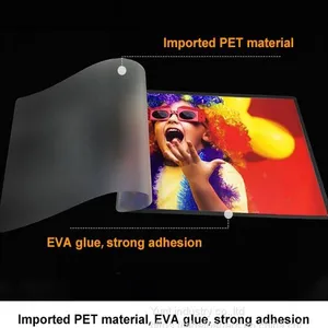 A4 SIZE 100 MIC PET EVA Hot Double Sided Laminating Pouch Film thumbnail-2