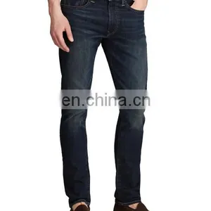 Diznew Custom Large Size Men's Dark Blue Straight Denim Fabrics Jeans thumbnail-4