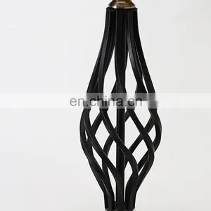 Accept Own Custom Hotel Home Living Room Decoration Silver-plated Base Black Metal Table Lamp thumbnail-3