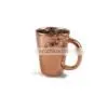Custom Design Electroplate Rose Gold Ceramic Tea Coffee Mug thumbnail-2