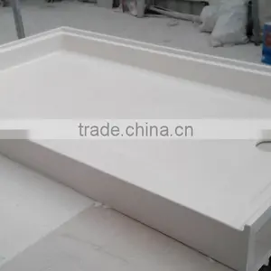 Hotel Bathroom Cultured Marble Shower Base, Shower Tray, Shower Pan thumbnail-1