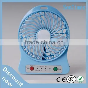 Low Noise dc 5 Volt Rechargeable Desktop Mist Mini Air Cooling Fan for Cellphone/usb thumbnail-1