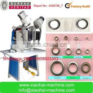 HAS VIDEO 195 Cycles Per Minute 2 Heads Electric Semi Automatic Eyelet Punch Machine For Paper Bag,Non Woven Bag,Shopping Bag thumbnail-3
