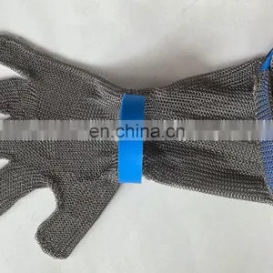 Cut Proof Protect Stainless Steel ANSI Anti Cut Resistant Metal Mesh Butcher Work Gloves thumbnail-3