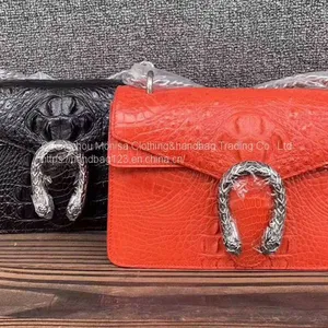 Crocodile Leather Women's Bag 2022 New Leather Bag Women's Chain Large-Capacity One-Shoulder Messenger Bag thumbnail-1