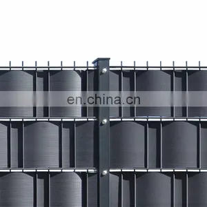 Dark-Grey 1.3mm 19cm*2.52m Hard PVC Weave Strip Screen Fence For Garden Fence/Hart Sichtschutzstreifen thumbnail-5