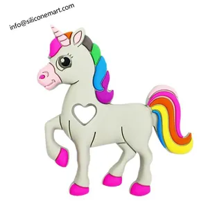 Wholesale Silicone Teether Unicorn Design Bpa Free Unicorn Teethers Sensory Toys Teething thumbnail-4