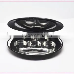 Oval Pressed Powder Plastic Container With Mirror thumbnail-1