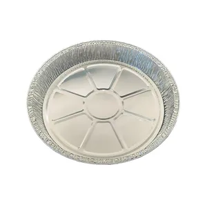 Round 2000ml Disposable Aluminum Foil Container 290x42mm for Baking Roasting and Serving thumbnail-2