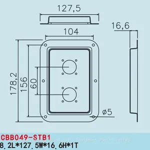 JSCBB049-STB1 Anti-collision Design Speaker Parts Placa Trasera Del Altavoz Back Plate for PA Speakers Suitable for Speakon NL8 thumbnail-2