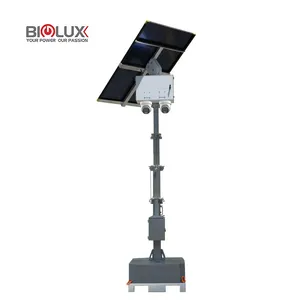HiGUARD Mobile Solar Off-Grid Security Tower With 4m Manual Mast for Outside Monitoring thumbnail-1