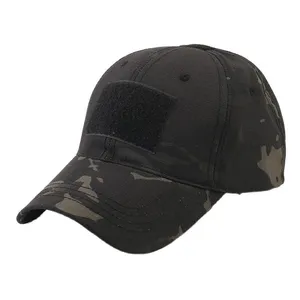 Camouflage Baseball Cap Unisex Adult With Velcro Center Front Patches Acceptable Hunting Tactical Hat Cap thumbnail-2