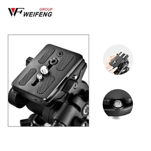 WF 717 Fluid Head Professional Camcorder Tripod System for Video Camera Record Live Streaming thumbnail-4