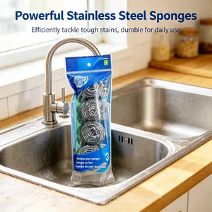 3pack Commercial Catering Steel Wool Balls Bulk Pack for Canteen Hotel Restaurant thumbnail-1