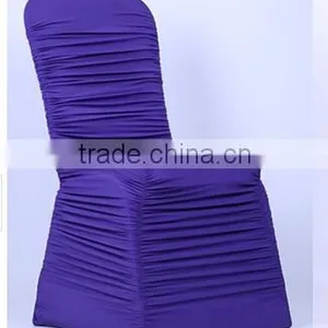 Royalblue Wrinkle Stretch Banquet Chair Cover, Elegant Ruffled Elastic Spandex Chair Cover thumbnail-5
