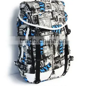 2016 Fancy Looking Korean Style Pre Printed Canvas Backpack thumbnail-5