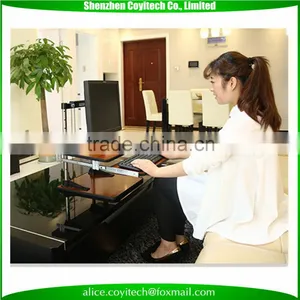 Wooden Computer Standing Desk Sit to Stand Lift Desk Top for Computer/laptop thumbnail-4