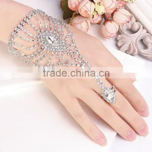 Trendy Stylish Young Girl Best Gifts Metal Ring Bracelet Combination thumbnail-3