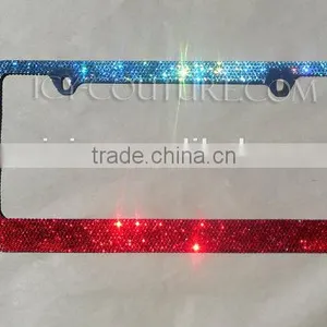 Custom Color OMBRE Crystal BLING License Plate Frame thumbnail-1