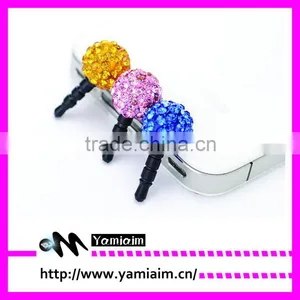 New Girl 3.5mm Crystal Dust-proof Plug Earbuds Stopper Cap For IPhone HTC thumbnail-1