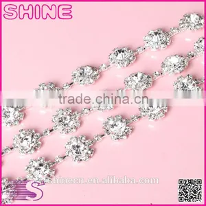 Korea Style High Quality Diy Strass Cup Chain YIWU Wholesale AAA Hot Fix Shining Loose Rhinestone Chain thumbnail-1