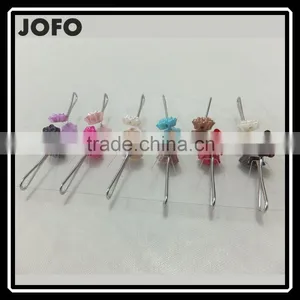 2016 New Hot Design Muslim Colorful Flower Hijab Safty Pin Metal Scarf Clip Wholesale PDJ0122 thumbnail-1