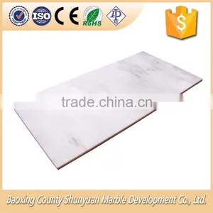 Wholesale Own Querry White Marble With Natural Exclusive Grain, Cheap Washable Durable Marble Plate thumbnail-1