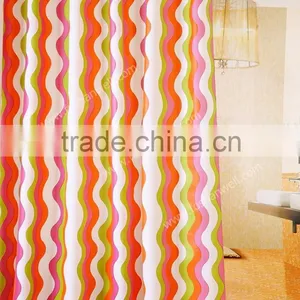 Colorful PEVA Shower Curtain With Hook thumbnail-1