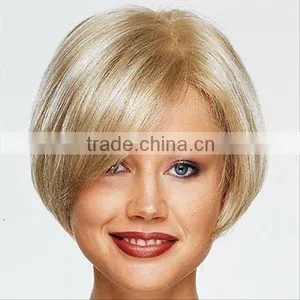 Top Quality Heavy Density Blonde Human Hair Full Lace Wig thumbnail-1